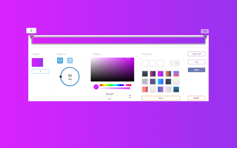 Vue开发的CSS渐变色生成器网站源码,速发云资源网