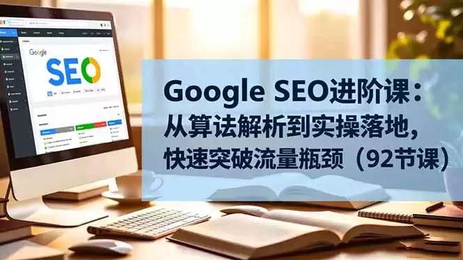 Google SEO进阶课：从算法解析到实操落地，快速突破流量瓶颈(92节课,速发云资源网