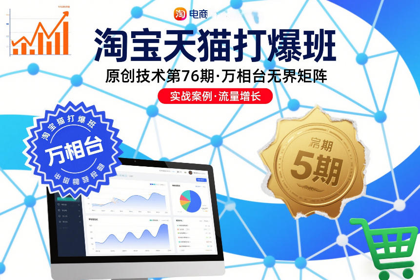 淘宝天猫打爆班原创技术第76期，万相台无界矩阵,速发云资源网