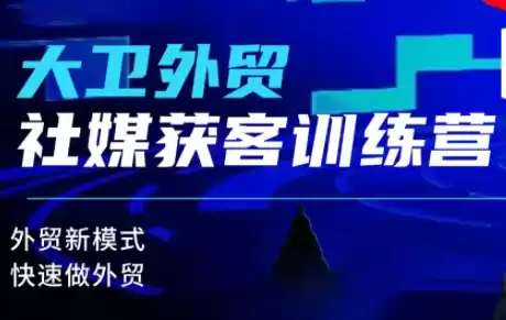 大卫老师·外贸社媒获客独家训练营(更新),速发云资源网