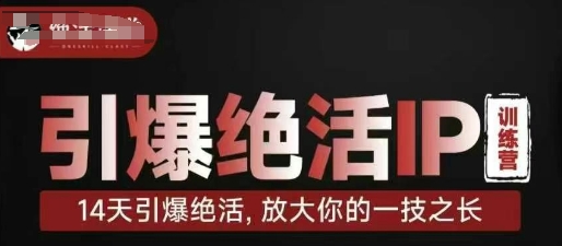 引爆绝活IP训练营，14天引爆绝活，放大你的一技之长,速发云资源网