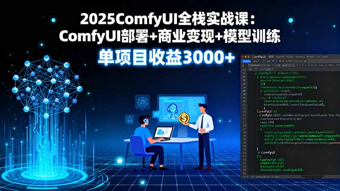 2025ComfyUI全栈实战课：ComfyUI部署+商业变现+模型训练，单项目收益3000+,速发云资源网