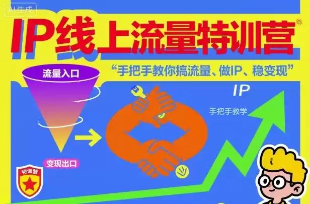 IP线上流量特训营，手把手教你搞流量、做IP、稳变现,速发云资源网