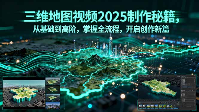 三维地图视频2025制作秘籍，从基础到高阶，掌握全流程，开启创作新篇,速发云资源网