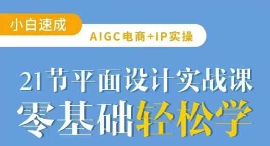 AIGC电商必备实操21节平面设计实战课，教你玩转AI,速发云资源网