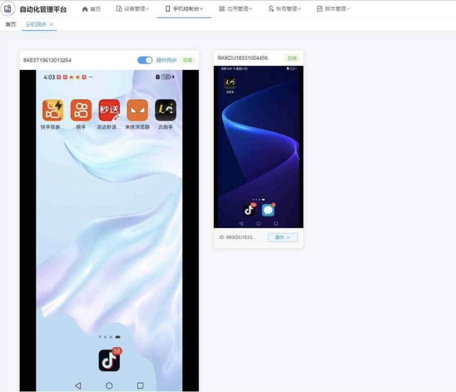 云手机群控系统源码 云手机多开群控 自动化管理程序源码,速发云资源网