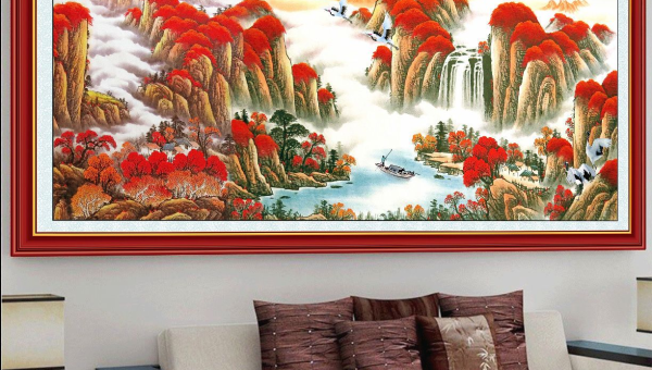 客厅背景墙用山水画风水好吗