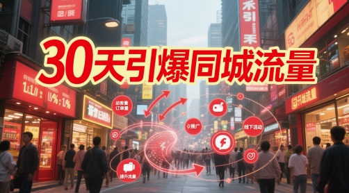 30天引爆同城流量：团购篇 认知篇 流量篇 来客篇 达人篇 老板人设IP篇 投流篇,速发云资源网