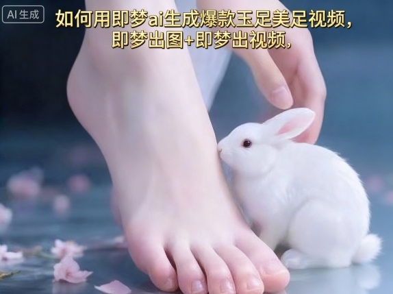 如何用即梦ai生成爆款玉足美足视频，即梦出图+即梦出视频，快速涨粉,速发云资源网
