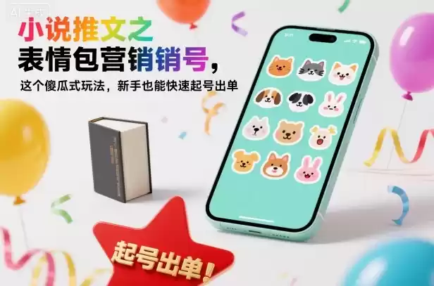 小说推文之表情包营销号，这个傻瓜式玩法，新手也能快速起号出单,速发云资源网