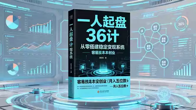一人起盘36计：从零搭建稳定变现系统，实现低成本创业，月入五位数+,速发云资源网