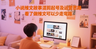 小说推文故事混剪起号及运营思路，看了做推文可以少走弯路,速发云资源网