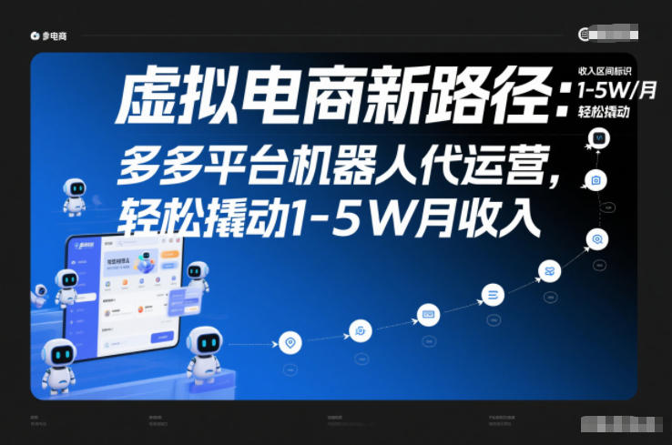 虚拟电商新路径：多多平台机器人代运营，轻松撬动1-5W月收入【揭秘】,速发云资源网