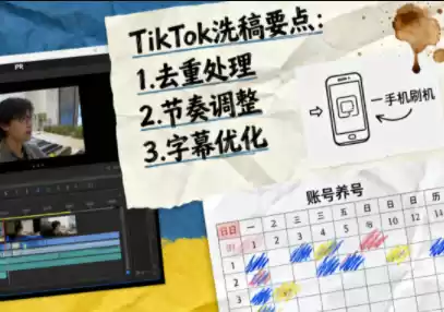 TikTok洗稿剪辑全流程课,速发云资源网