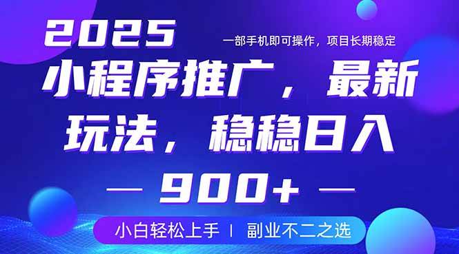 （14137期）25年小程序掘金最新玩法，稳稳日入900+，副业兼职的不二之选,速发云资源网