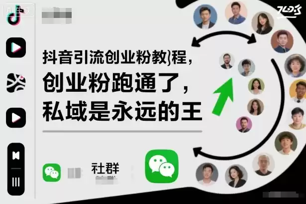 抖音引流创业粉教程，创业粉终于跑通了，私域是永远的王,速发云资源网