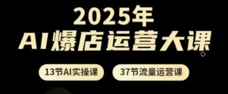 2025年AI爆店运营大课，13节AI实操课+37节流量运营课,速发云资源网