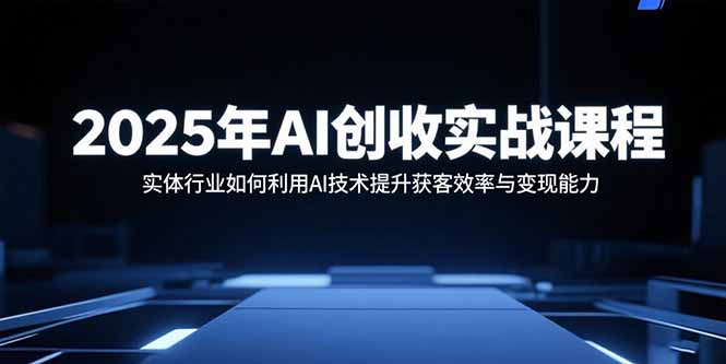2025年AI创收实战课程：实体行业如何利用AI技术提升获客效率与变现能力,速发云资源网