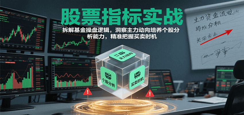 股票指标实战，基金操盘逻辑拆解，洞察主力动向培养个股分析能力把握买卖时机(更新),速发云资源网