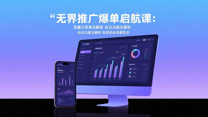 无界推广爆单启航课：流量分发算法解密 后台功能全解析 投放前必知避坑点,速发云资源网