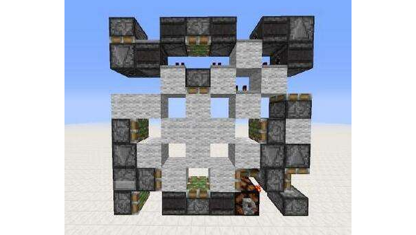 《我的世界》活塞门的创意搭建与红石运用,速发云资源网