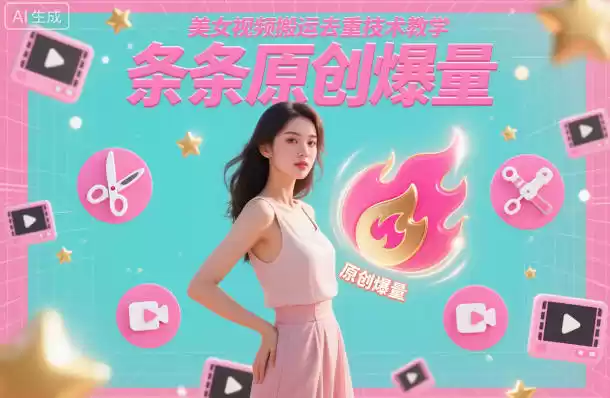美女视频搬运去重技术教学，条条原创爆量,速发云资源网