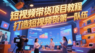 短视频带货项目教程，打造短视频带货第一队伍,速发云资源网