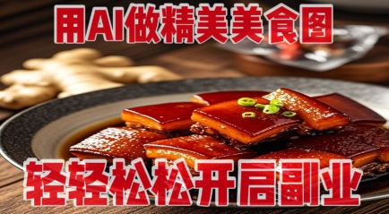 用AI做精美美食图，无需专业设备拍摄，轻轻松松开启副业,速发云资源网