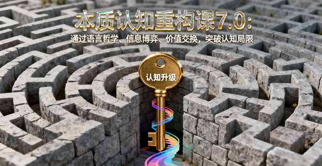 本质认知重构课7.0：通过语言哲学、信息博弈、价值交换，突破认知局限,速发云资源网