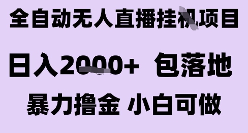 最新全自动抖音无人直播挂G项目，日入2k+ 包落地暴力撸金，小白可做【揭秘】,速发云资源网