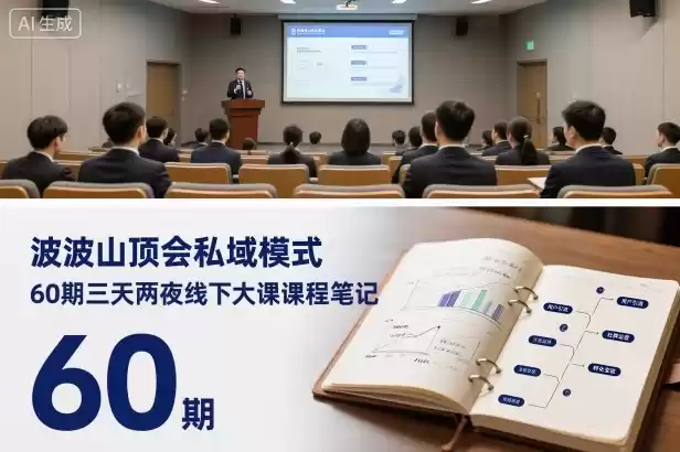 波波山顶会私域模式60期三天两夜线下大课课程笔记(文档),速发云资源网