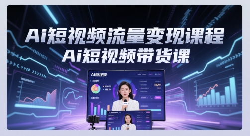 Ai短视频流量变现课程，Ai短视频带货课,速发云资源网