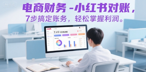 电商财务-小红书对账，7步搞定账务，轻松掌握利润,速发云资源网