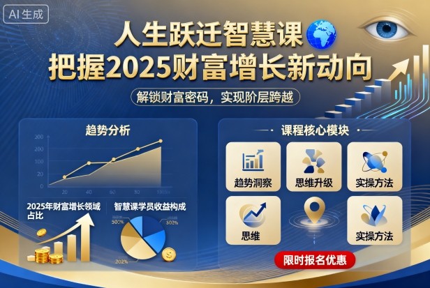 人生跃迁智慧课，把据2025财富增长新动向,速发云资源网