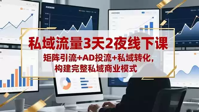 私域流量3天2夜线下课，矩阵引流+AD投流+私域转化，构建完整私域商业模式,速发云资源网