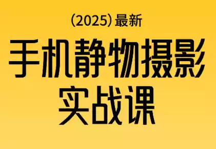 金老师·2025爆款手机静物摄影实战课,速发云资源网