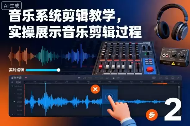 音乐系统剪辑教学，实操展示音乐剪辑过程,速发云资源网