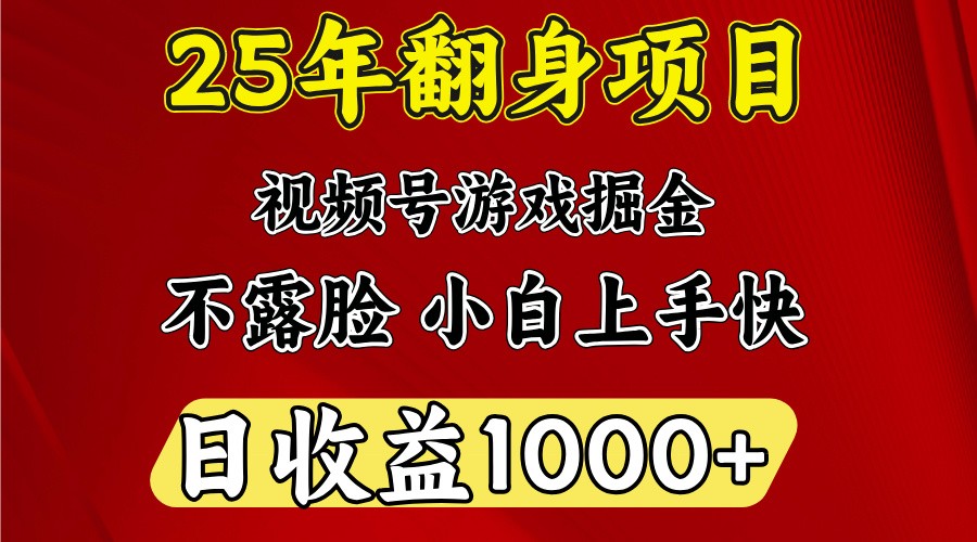 一天收益1000+ 25年开年落地好项目,速发云资源网