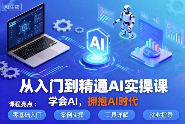 从入门到精通AI实操课，学会AI，拥抱AI时代,速发云资源网