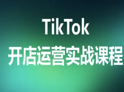 TikTok开店运营实战课程，TK跨境电商实操全流程,速发云资源网