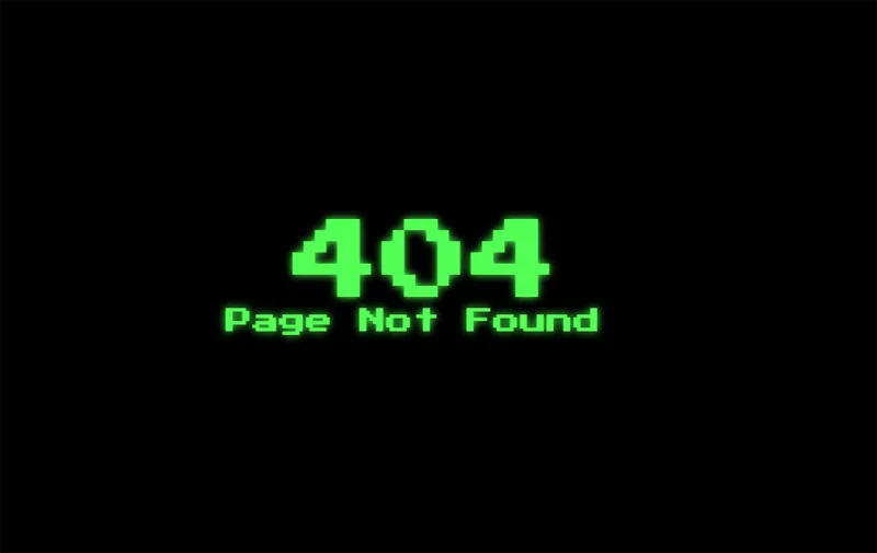 HTML黑色大气绿色发光字404错误页模板,速发云资源网