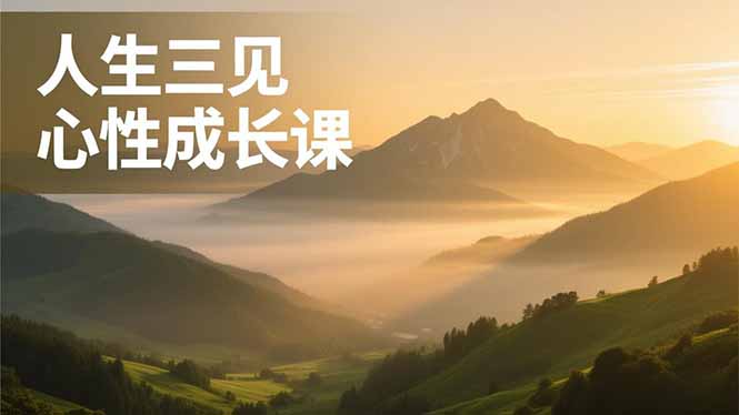 人生三见心性成长课，见天地众生自己，搞透人性安顿身心，活出清晰自我，内在富足无价,速发云资源网