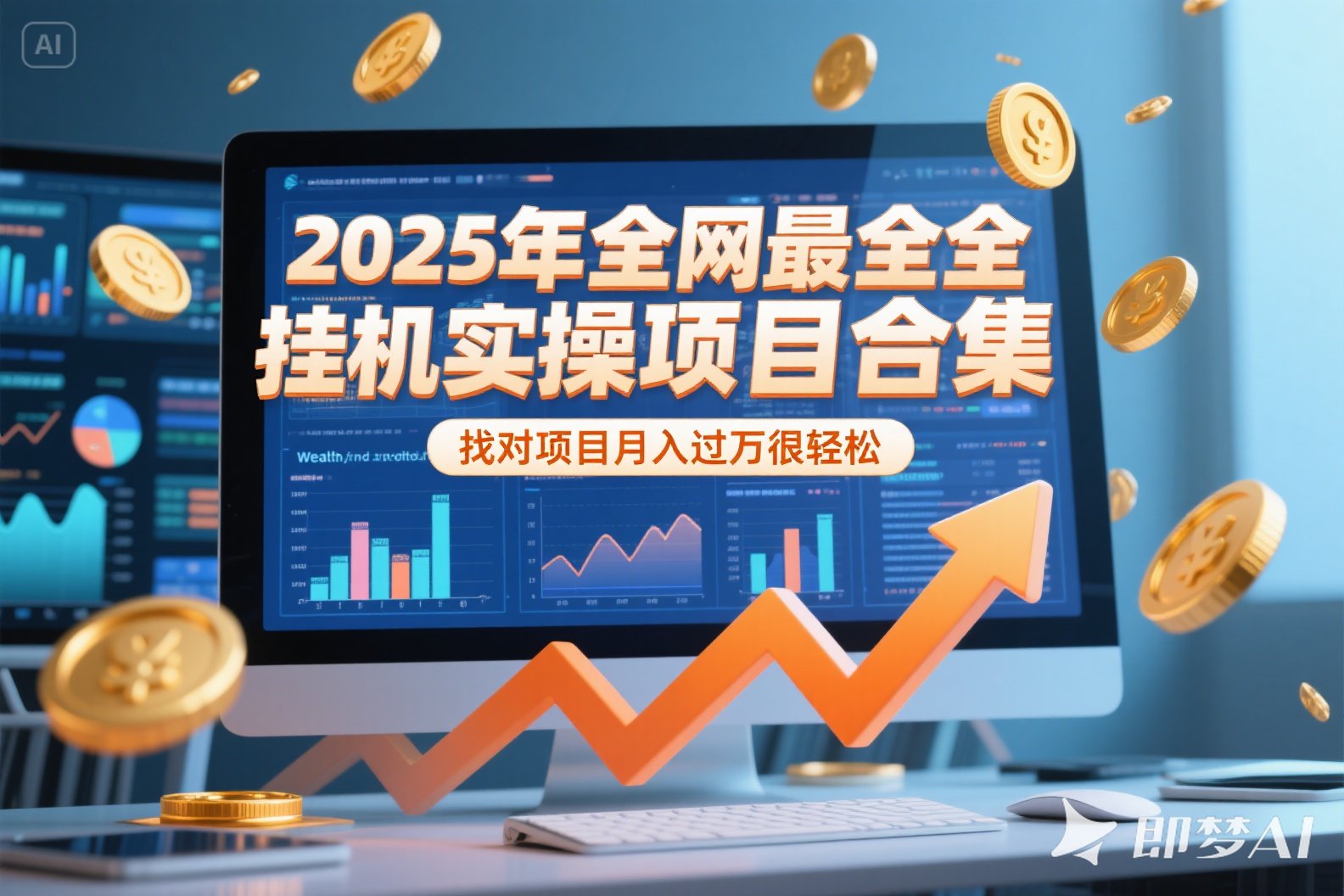 2025年挂机实操项目实操演练，挂机类型，AI直播类型，轻资产创业类型…,速发云资源网