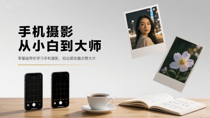 手机摄影从小白到大师，零基础带你学习手机摄影，拍出朋友圈点赞大片,速发云资源网