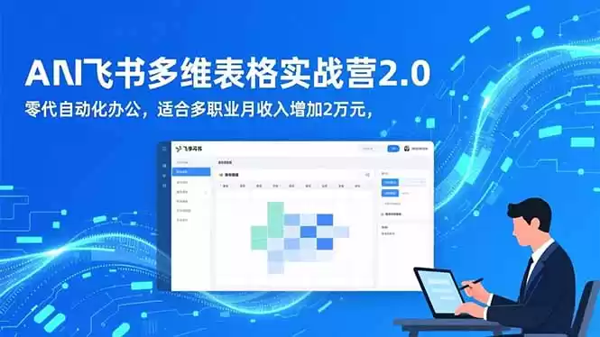 AI+飞书多维表格实战营2.0：零代码自动化办公，适合多职业月收入增加2万元,速发云资源网