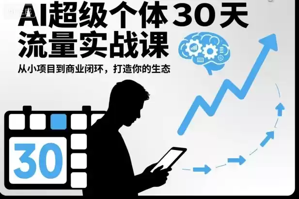 AI超级个体30天流量实战课，从小项目到商业闭环，打造你的生态,速发云资源网