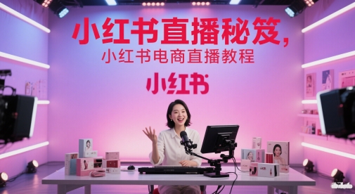 小红书直播秘笈，小红书电商直播教程,速发云资源网