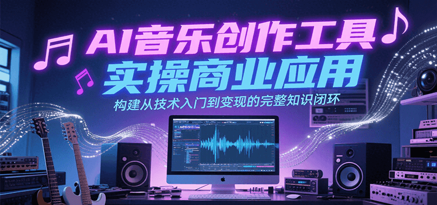 AI音乐创作工具实操商业应用，构建从技术入门到变现的完整知识闭环,速发云资源网