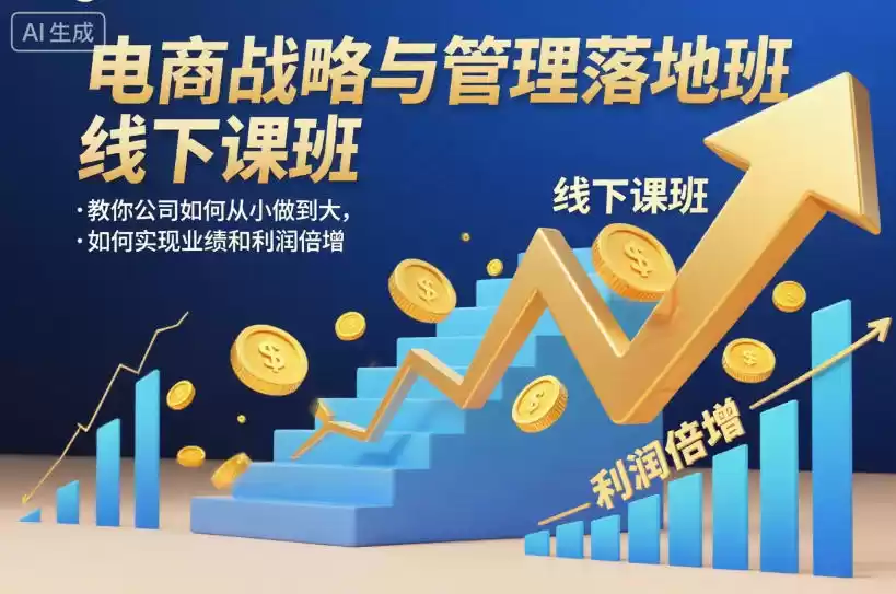 电商战略与管理落地班线下课，教你公司如何从小做到大，如何实现业绩和利润倍增【录音】,速发云资源网