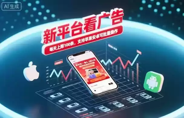 新台看广告，养好机一条5毛到5块，单机日入30到100，支持苹果安卓，可批量操作。,速发云资源网